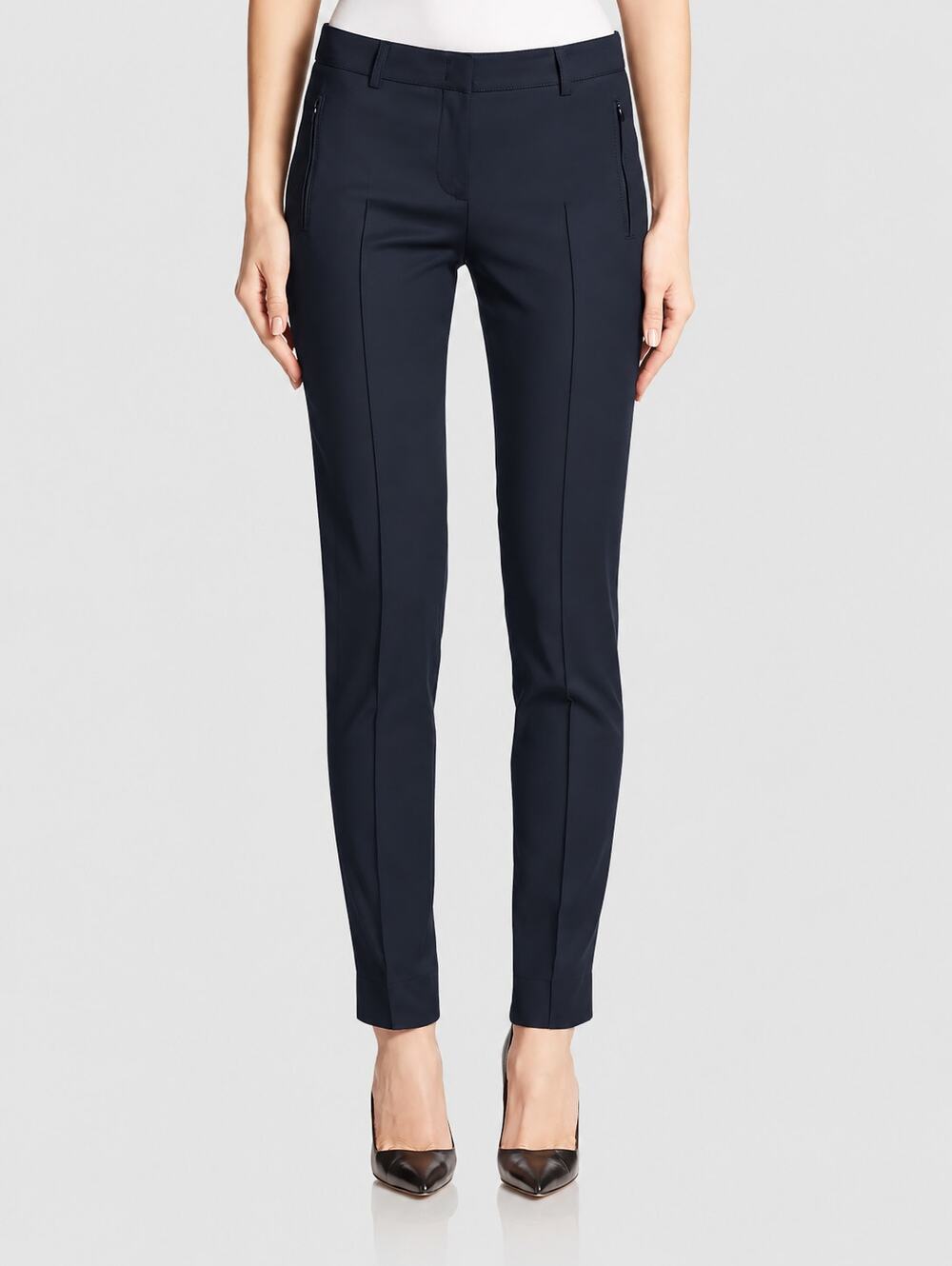 Akris Punto Navy Fabia Cotton Slim Fit Ankle Pants Trousers Size 10 NWT